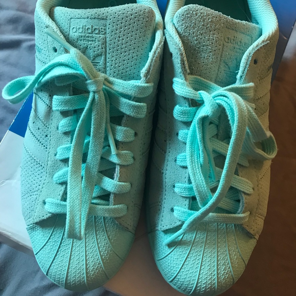 Teal Adidas Superstar RT